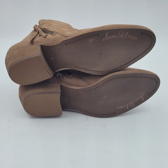 Sam Edelman Brown Suede Packer Ankle Boots Size 10 - Picture 7 of 14